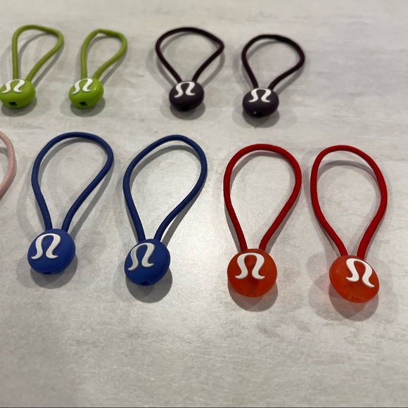 SOLD -- Vintage 🍋 Lululemon hair ties zipper pull lot rare - Picture 5 of 6